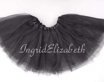 Black Tutu, Black Toddler Tutu, Black Ballet Tutu, Black Tutu Skirt, Black Girls Tutu, Black Dance Tutu, Tulle Skirt, Costume
