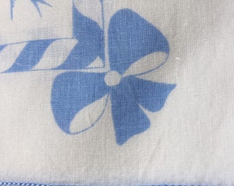 Set of 6 Cotton Napkins Blue Birds