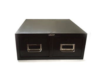 Vintage Cole Steel Industrial Steel File Cabinet 2 Drawer LAST ONE