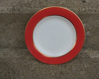 pyrex pink flamingo gold rimmed milk glass 8 inch salad plates