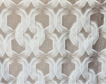 Ivory Chains Curtain Fabric By The Yard Upholstery Fabric Wholesale Indian Drapery Fabric Window Treatment Fabric Sofa Fabric Home Decor