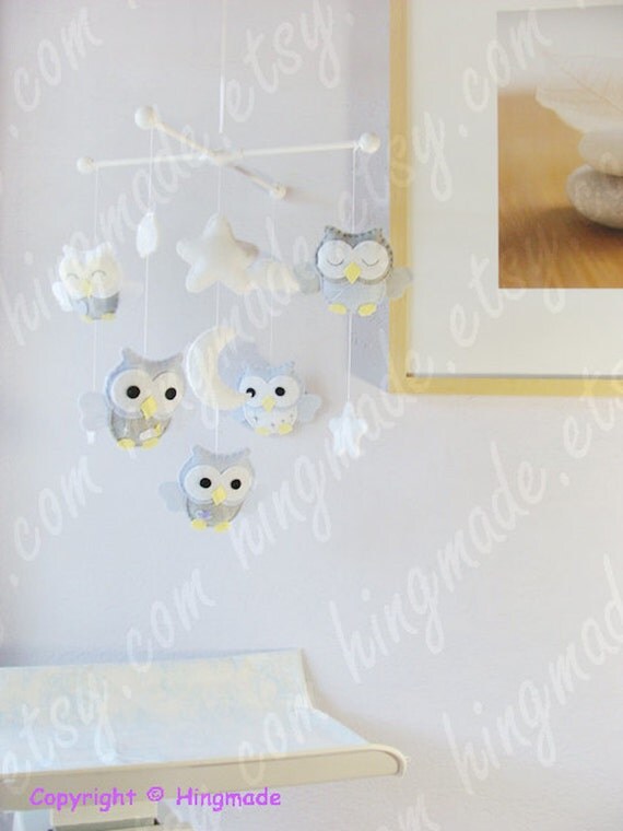 Baby Crib Mobile Nursery Mobile Unisex Baby Mobile Owl Baby