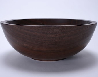 Black Walnut Wooden Bowl #1529 10 3/4" X 4"