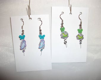 Disney Cinderella Slipper n Frog Prince Frog Earrings