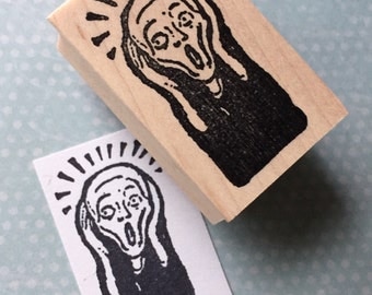 The Scream Rubber Stamp