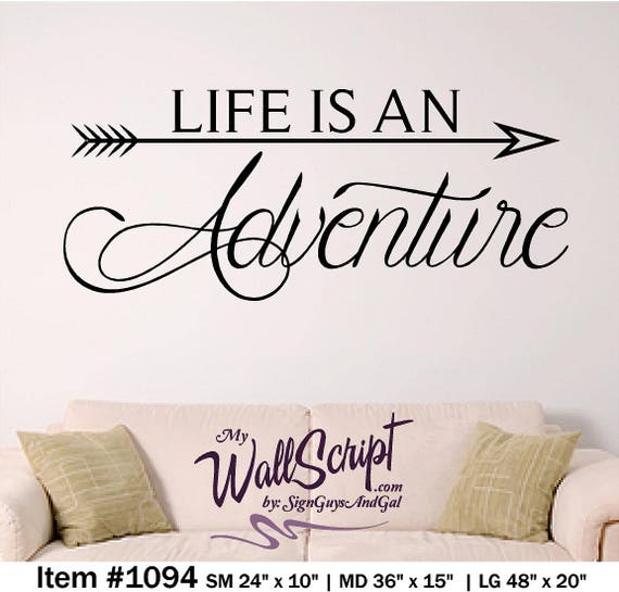 Life is an Adventure Wall Decal Home wall graphic