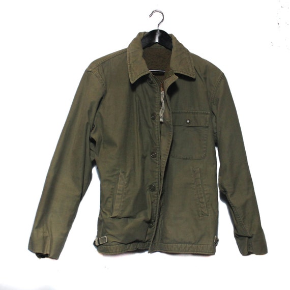 LRG Late 1970's US Navy A-2 Cold Weather Deck Jacket