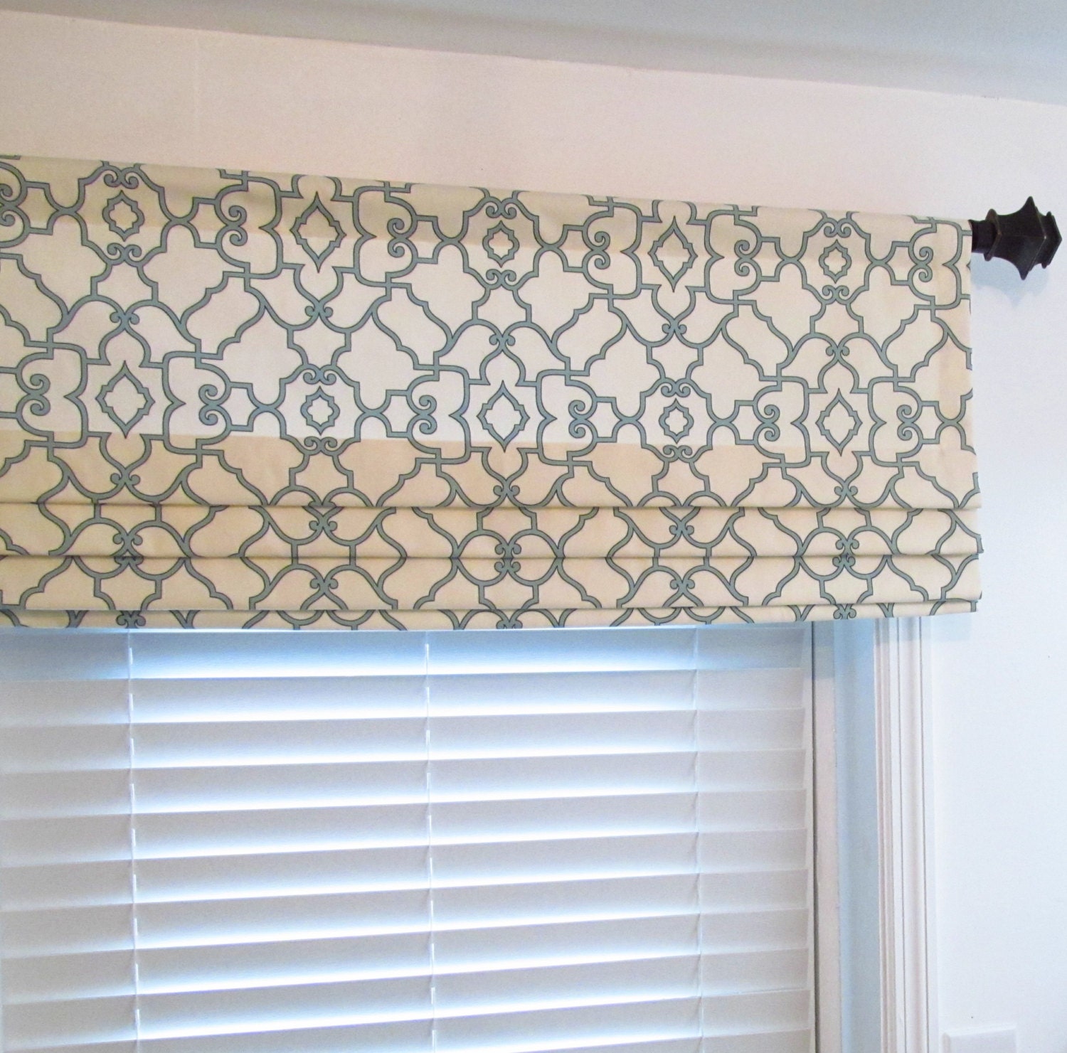 Faux Roman Shade Lined Mock Valance Fake Roman Shades Mariner