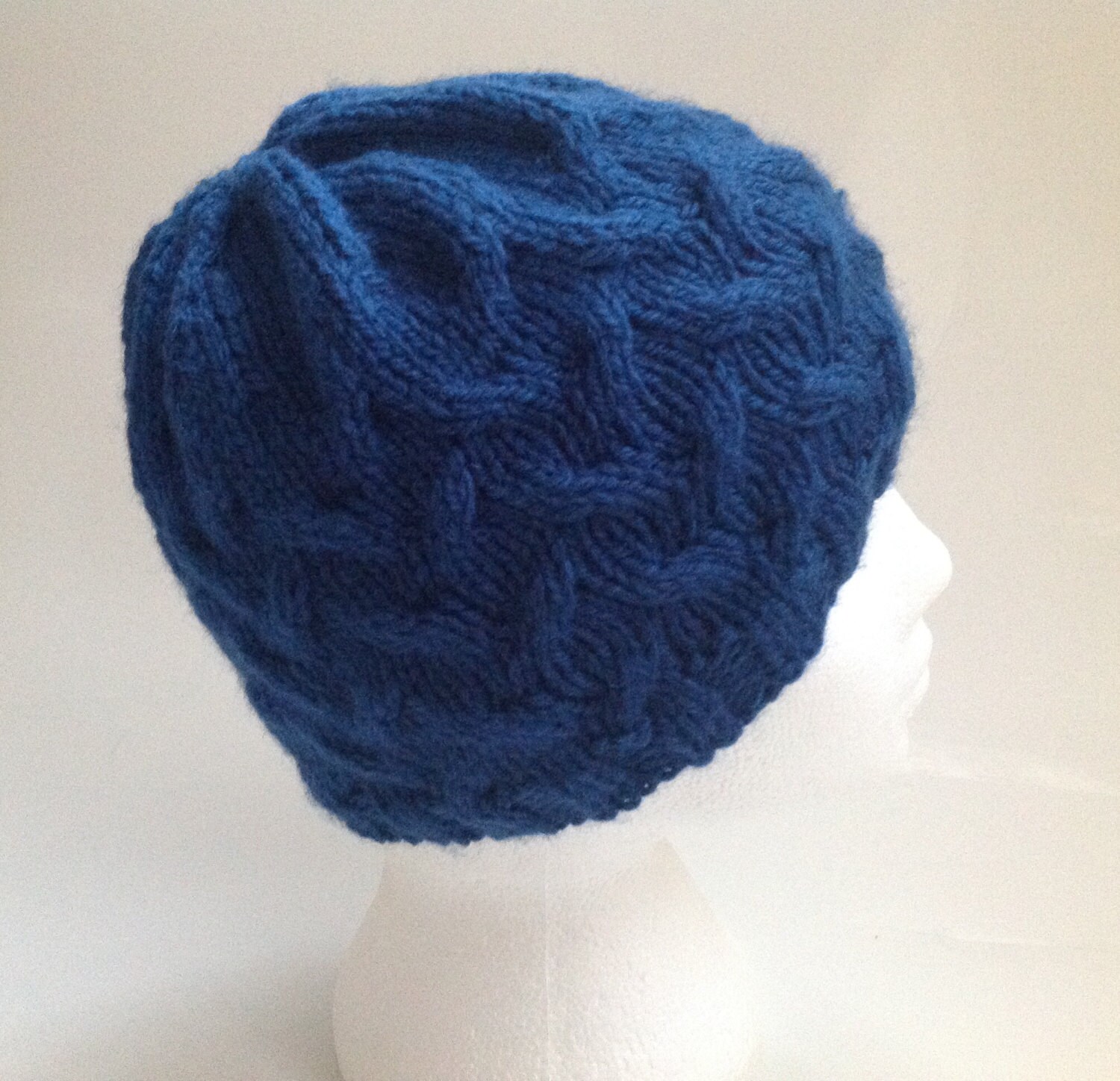 Winter Sale Ladies Kingfisher Blue 30 Wool Chunky Yarn Cable