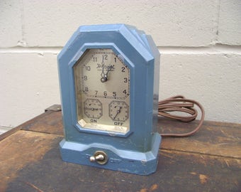 Retro Art Deco LUX Timer Clock - Hot Point TM7 Kitchen Range Timer for Edison G.E. Antique Collectible - General Electric Hotpoint - Retro