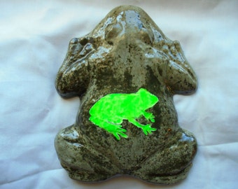 Frog Stone Wall Hanging, Yard Art, Home Decor, Free Shipping