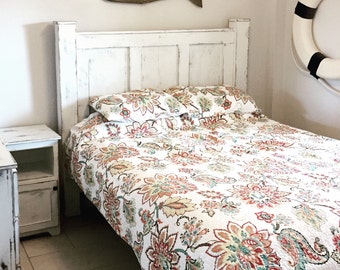 Bed frame - solid wood bed - bedroom furniture - panel bed - reclaimed wood furniture - Joanna Gaines inspired
