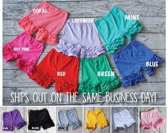 SALE! Ruffle Shorts Ruffle Shorties Toddler Shorts Girls Shorts Baby Shorts Baby Girl Shorts Kids Shorts Summer Shorts