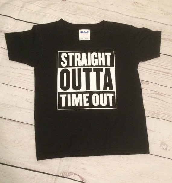 Funny Straight Outta Time Out T Shirt Toddler Fashion Kids