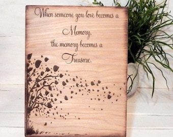 Personalized Sign,Memorial Sign, Memorial Gift, Sympathy Gift, Condolence, Memory Sign