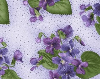 Purple Violets - Arabella - Cotton Fabric - Maywood Studio - FL-15