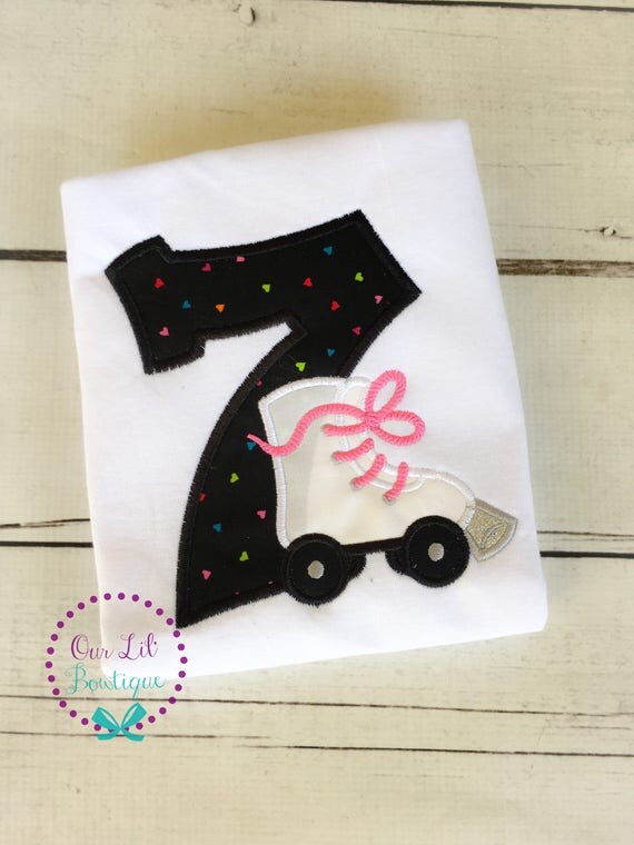 Roller Skate Birthday Shirt - Girls Birthday Shirt - Roller Skate Shirt - Birthday Shirt - Birthday Shirt - Kids Roller Skate Party-Tutu Il_570xn