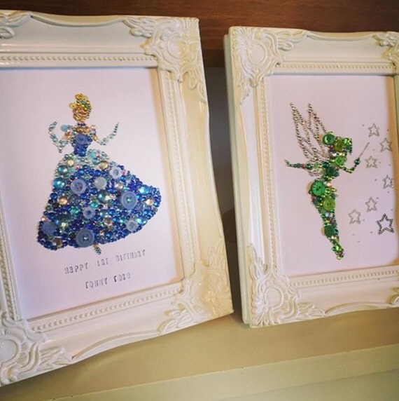 Decoración de Cenicienta de Disney pared arte bebé ducha