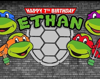 Teenage Mutant Ninja Turtles Themed Backdrop- .JPEG File via Email Delivery - You Print Your Own