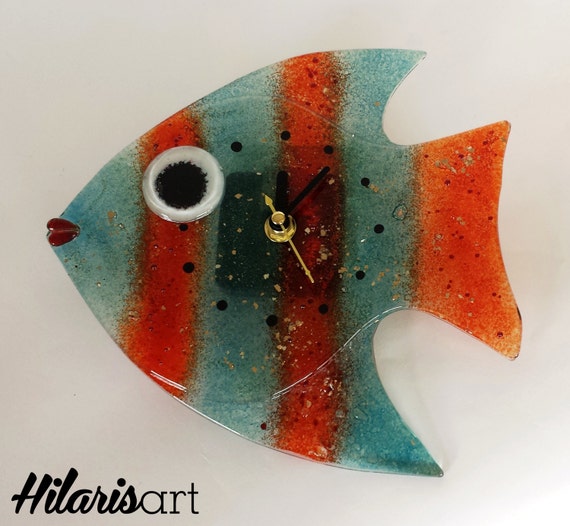 Items similar to Fish Wall Clock 3 on Etsy