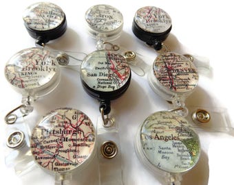Personalized Badge, Retractable ID Badge Reel Holder, Nurse gift, id tag, Nurses Gift, Hospital, Nursing Student, Teacher Gift, Badge Clip,