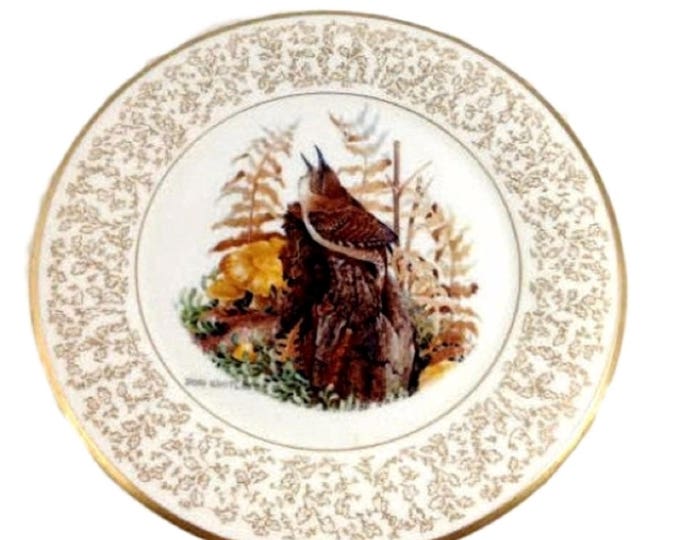 Gorham China House Wren Bird Plate Don Whitlatch - Nature Portraits of America - Limited Edition - Bone China