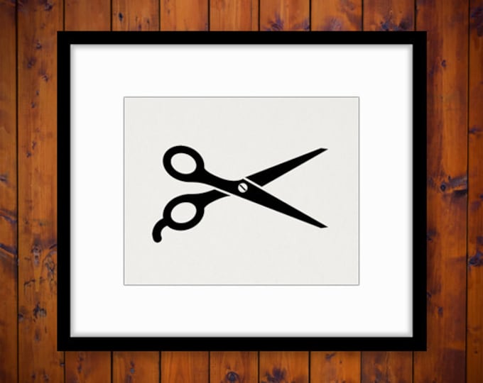 Digital Barber's Shears Printable Download Salon Scissors Graphic Hairdresser Image Antique Clip Art Jpg Png Eps HQ 300dpi No.4329