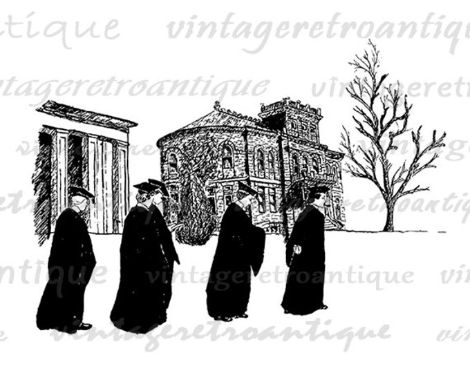 Graduation Digital Image Download Grad Printable Graduate Graphic Vintage Clip Art Jpg Png Eps HQ 300dpi No.4252