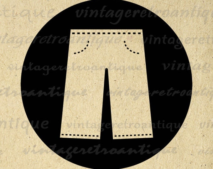 Pants Image Digital Download Clothing Icon Fashion Jeans Graphic Printable Vintage Clip Art Jpg Png Eps HQ 300dpi No.4346