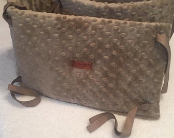 CuddleDots Minky Crate/Kennel Bumpers