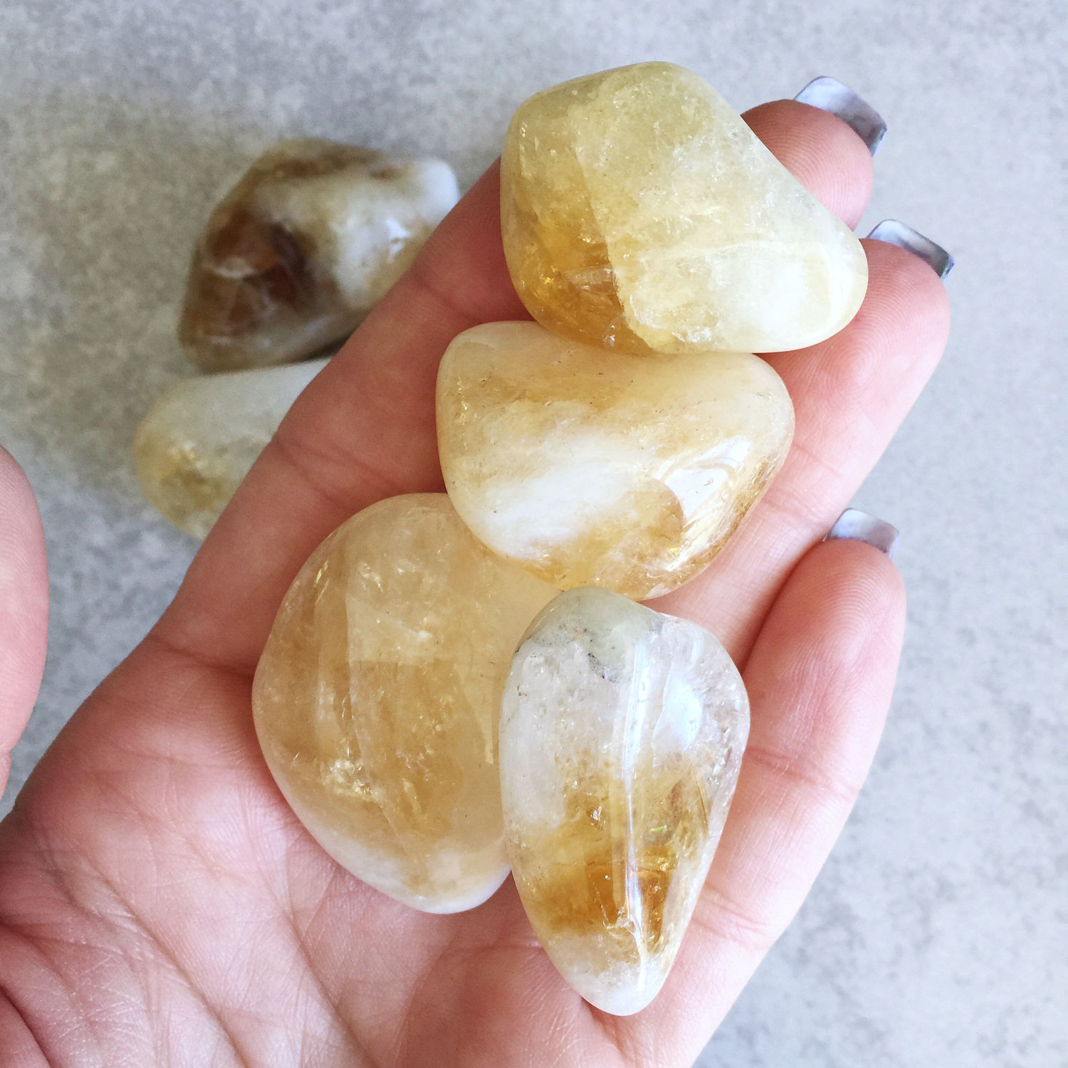 Healing Stones Yellow Citrine Crystals Genuine Gemstones