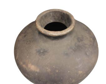 Antique Iron Metal Pitcher Water Pot of Ancient Time Iron Nailed Rustic Handmade Artisan Decorative Home Decor