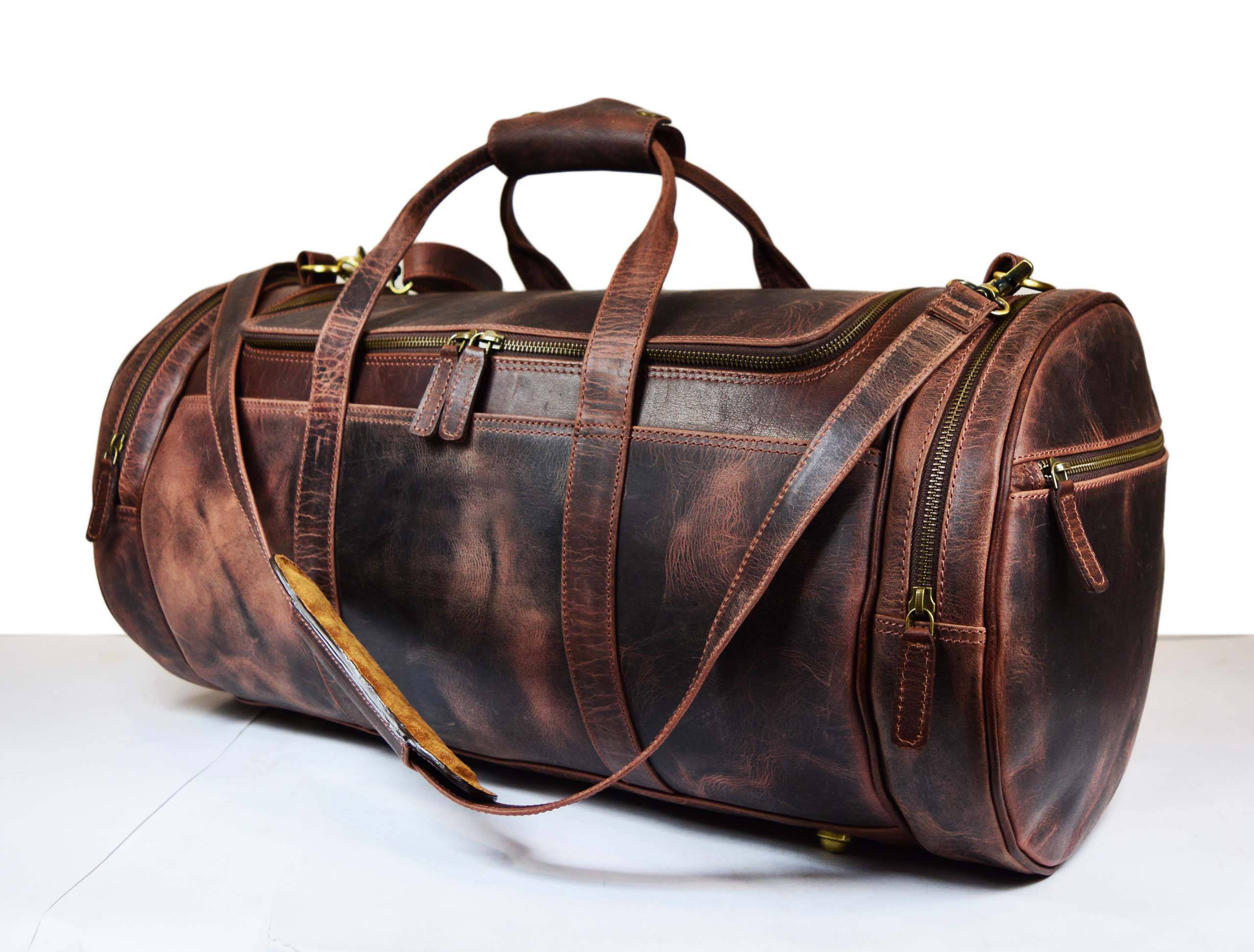 Genuine Leather Travel Bag Weekend bag Leather Duffel