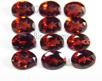 25 Pieces Finest Lot AAA Quality Natural Garnet Oval Shape Faceted Cut Loose Gemstone