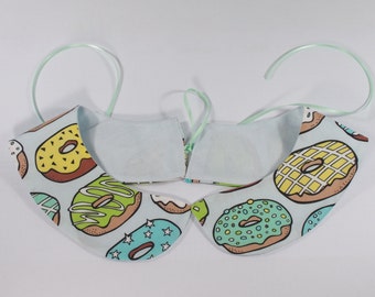 doughnut peter pan collar - detachable peter pan collar - removable quirky accessory - sprinkles fun