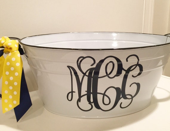 Personalized Metal Tub / Oval Metal Beverage Tub. Great Gift