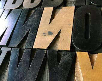 3 1/4 Inch Letterpress / Pick Your Letters / Vintage Letterpress / Large Letterpress Letters / Printer Block Letter / Wood Type / Farmhouse
