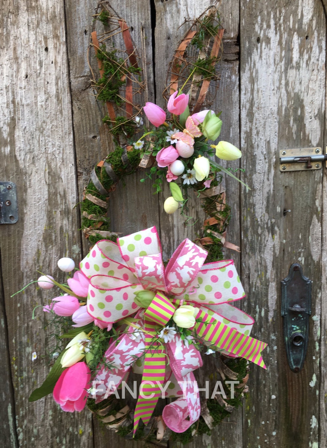 Grapevine Easter wreath easter bunny grapevine by FancyThatDecor