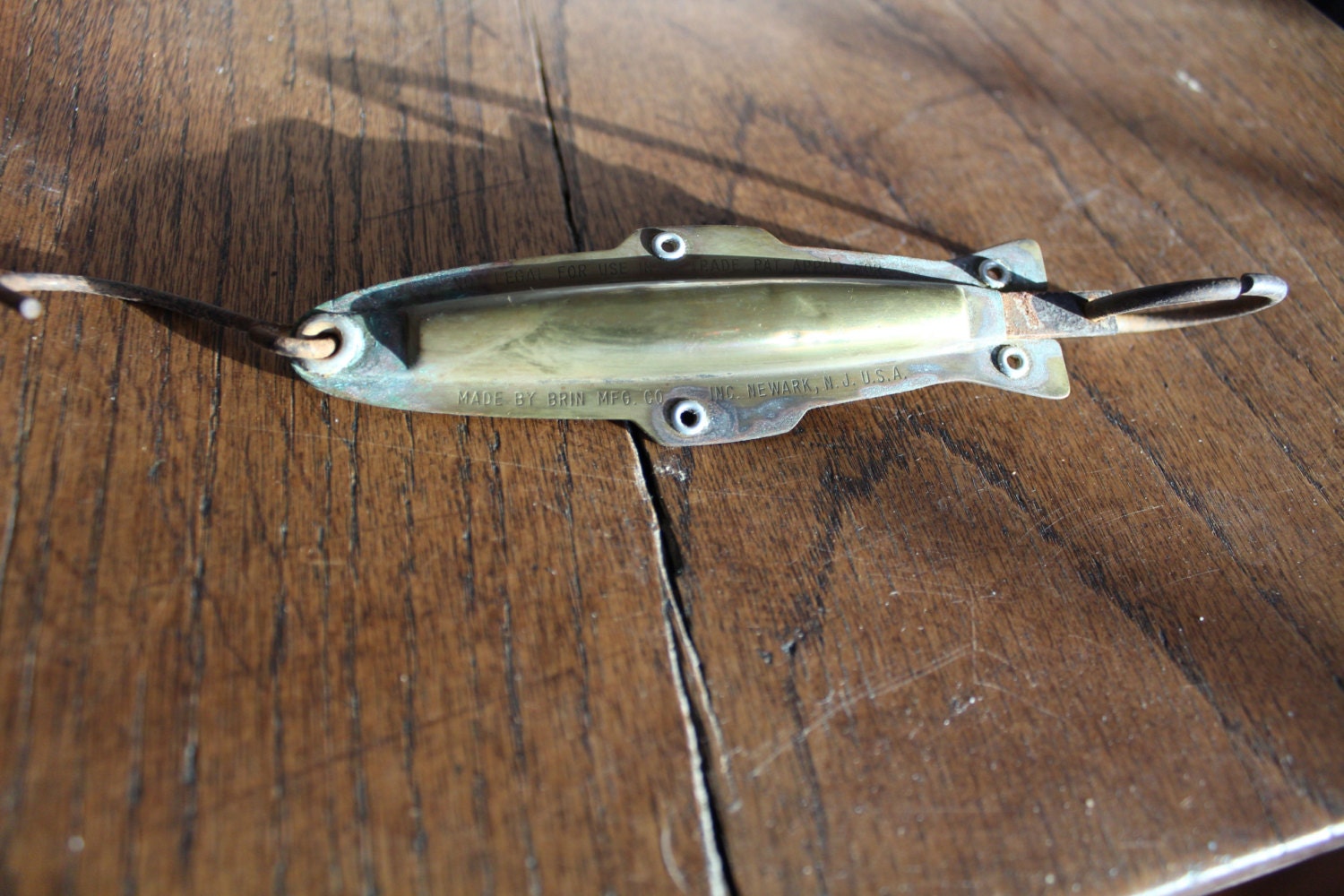 Vintage Brass Fish Weighing Scale Unique Fish Shaped 10 lb.