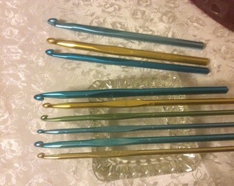 Hero, Made in Germany, Small Lots, Dritz, Romaxe, Scovill, Aluminum, Crochet Hook, Rare Vintage, Discontinued