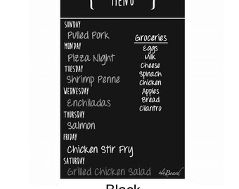 Weekly Menu Board, Weekly Menu