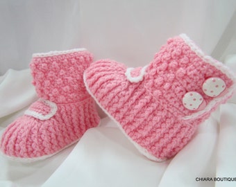 Items similar to Crocheted Baby XtraTuf Alaskan Booties for Baby Girl ...