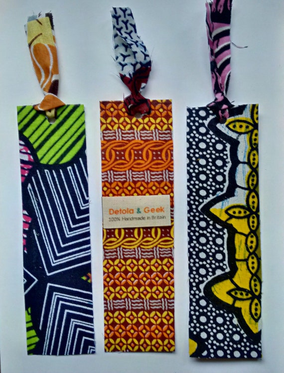 African print bookmarks Set of 3 Book Lovers Gift