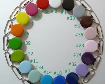 FREE SHIPPING 10pcs 1'' 25mm Enamel Round Suspender Clips Lead & Nickle Free