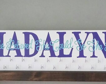 Personalized medal holder, gymnastic medal holder , ice skating medal holder, Sports medal holder, medal display sign, dance medal holder