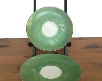 Vintage Paul Muller Selb saucers set of 2 Bavarian porcelain plates