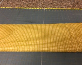 Gold mini plaids Fabric by the yard