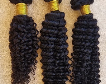 14",16",18" 100g, Virgin Unprocessed Weft Hair ,Weft Weaving (Without Clips),100% Human Hair Extensions, 7A Brazilian Kinky Curly