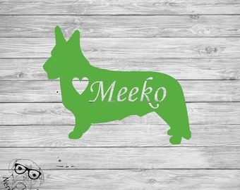 Corgi Decal, Corgi Car Decal, Corgi Laptop Decal, Pet Decal, I love my Corgi, Corgi Window Decal - You choose size and color.