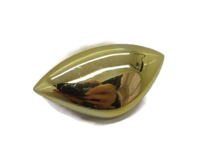 Vintage Liz Claiborne Wedge Brooch - Mirror Shine Gold Tone Wedge Pin, Gift For Her